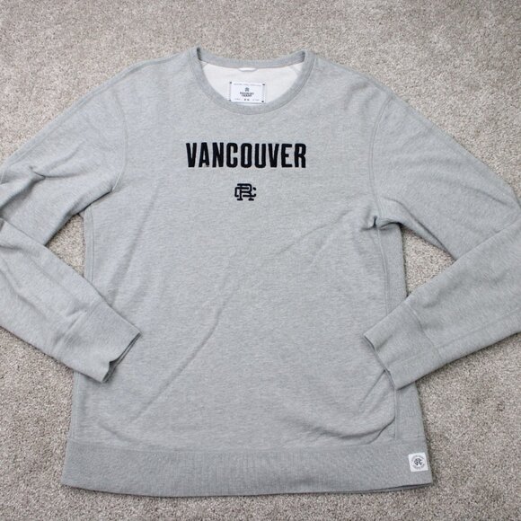 Reigning Champ Vancouver Sweatshirt Mens Medium Gray Crewneck Cotton Pullover - Picture 1 of 13